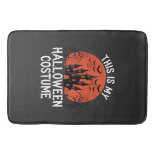 Halloween-Kostüm Geisterburg Vektor-Design Badematte