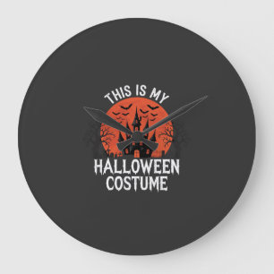Halloween-Kostüm Geisterburg Vektor-Design Große Wanduhr