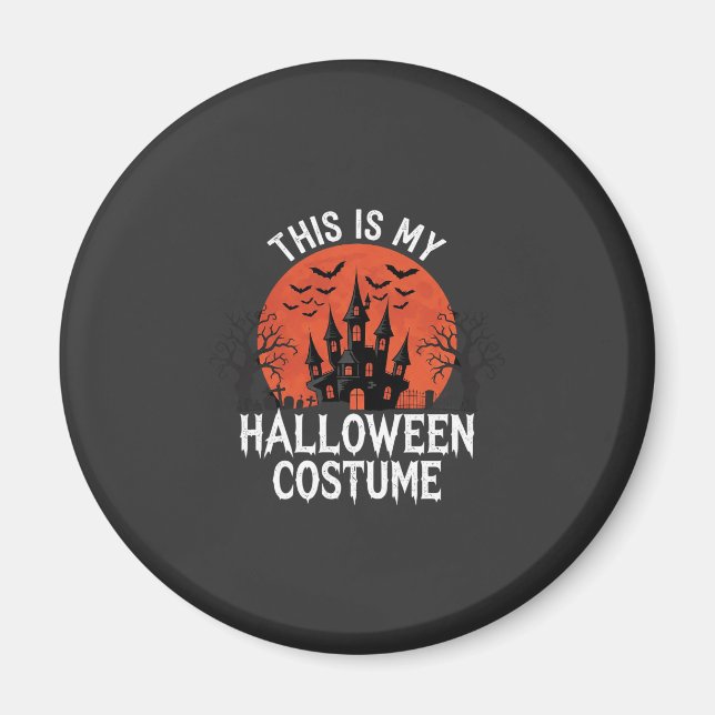 Halloween-Kostüm Geisterburg Vektor-Design Magnet (Vorne)