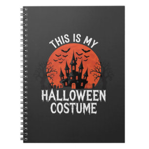 Halloween-Kostüm Geisterburg Vektor-Design Notizblock