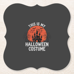 Halloween-Kostüm Geisterburg Vektor-Design Untersetzer