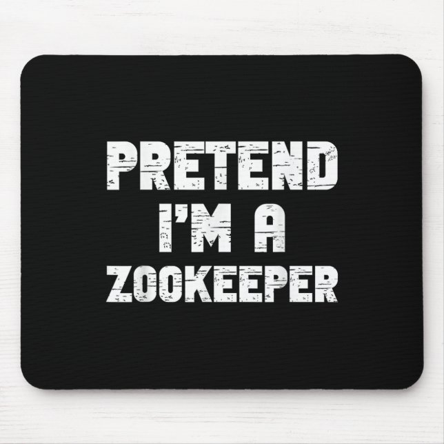 Halloween Kostüm – Ich bin ein fauler Zoowärter- Mousepad (Vorne)