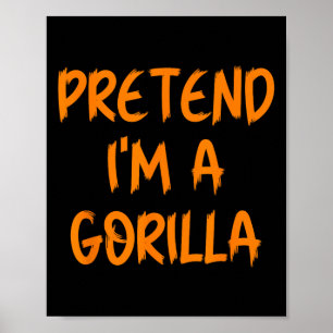 Halloween Kostüm – Ich bin ein Gorilla Lazy Kids A Poster