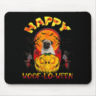 Halloween-Kostüm Männer Frauen Mops Lustiger Hund Mousepad