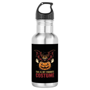 Halloween-Kostüm Monster-Kürbis Gothic-Vektor De Edelstahlflasche