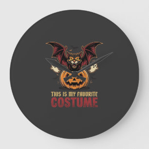 Halloween-Kostüm Monster-Kürbis Gothic-Vektor De Große Wanduhr