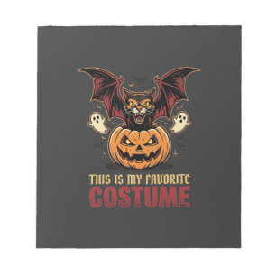 Halloween-Kostüm Monster-Kürbis Gothic-Vektor De Notizblock