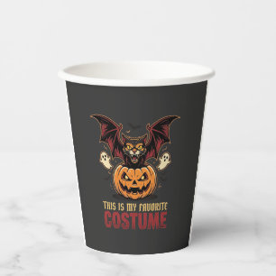 Halloween-Kostüm Monster-Kürbis Gothic-Vektor De Pappbecher