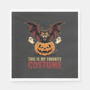 Halloween-Kostüm Monster-Kürbis Gothic-Vektor De Serviette