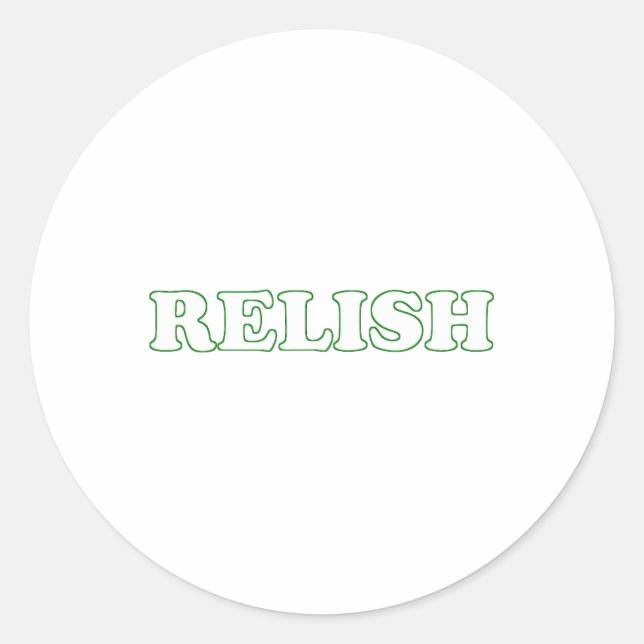 Halloween-Kostüm Relish Ich bin Relis Runder Aufkleber (Vorderseite)