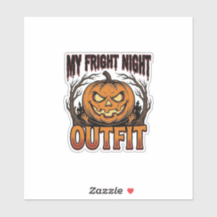 Halloween-Kostüm-Shirt Gruseliger Kürbis-Outfit_1 Aufkleber