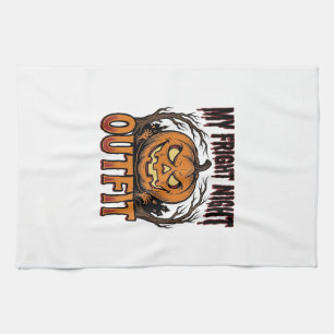 Halloween-Kostüm-Shirt Gruseliger Kürbis-Outfit_1 Geschirrtuch