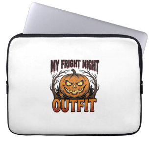 Halloween-Kostüm-Shirt Gruseliger Kürbis-Outfit_1 Laptopschutzhülle