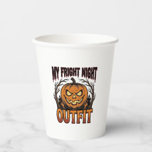 Halloween-Kostüm-Shirt Gruseliger Kürbis-Outfit_1 Pappbecher