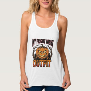 Halloween-Kostüm-Shirt Gruseliger Kürbis-Outfit_1 Tank Top