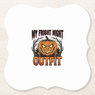 Halloween-Kostüm-Shirt Gruseliger Kürbis-Outfit_1 Untersetzer