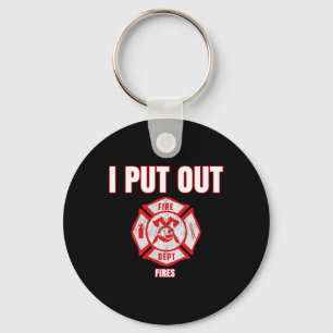 Halloween-Kostüm Spaß Feuerwehrmann Ich lege Feuer Schlüsselanhänger