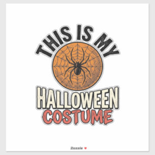 Halloween-Kostüm Spinnennetz Vintage-Shirt-Design_ Aufkleber