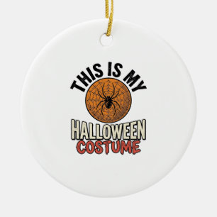 Halloween-Kostüm Spinnennetz Vintage-Shirt-Design_ Keramik Ornament