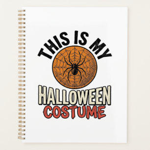 Halloween-Kostüm Spinnennetz Vintage-Shirt-Design_ Planer