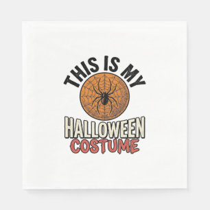 Halloween-Kostüm Spinnennetz Vintage-Shirt-Design_ Serviette