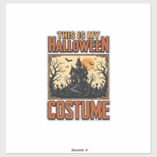 Halloween-Kostüm Spukhaus Vintage-Shirt Desi Aufkleber