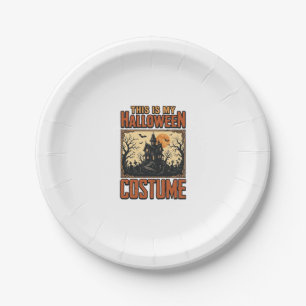 Halloween-Kostüm Spukhaus Vintage-Shirt Desi Pappteller