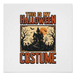 Halloween-Kostüm Spukhaus Vintage-Shirt Desi Poster