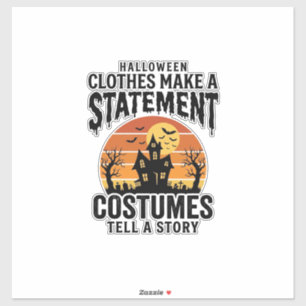Halloween-Kostüm Statement Vintage-Shirt-Design_1 Aufkleber