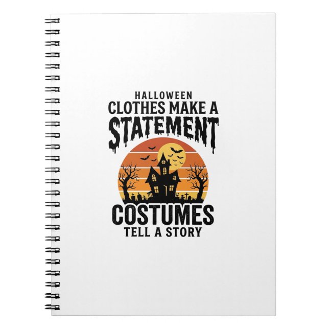 Halloween-Kostüm Statement Vintage-Shirt-Design_1 Notizblock (Vorderseite)