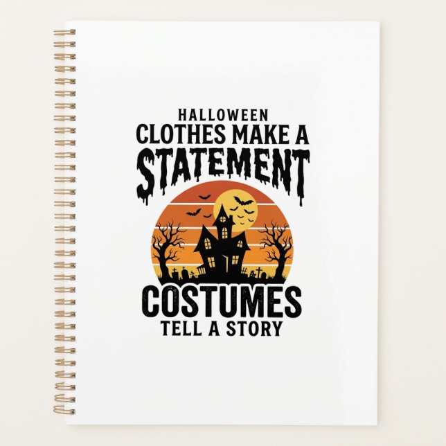Halloween-Kostüm Statement Vintage-Shirt-Design_1 Planer (Vorderseite)