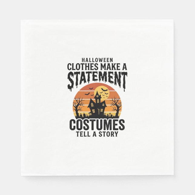Halloween-Kostüm Statement Vintage-Shirt-Design_1 Serviette (Vorderseite)