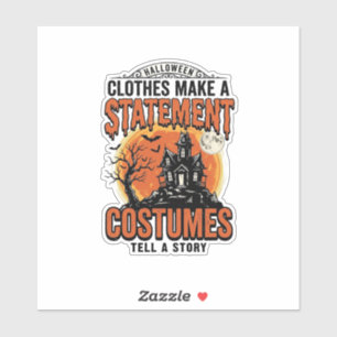 Halloween-Kostüm Statement Vintage Vector Shirt_1 Aufkleber