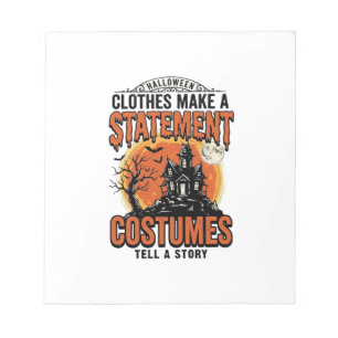 Halloween-Kostüm Statement Vintage Vector Shirt_1 Notizblock