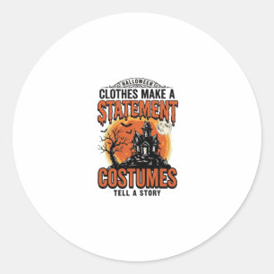 Halloween-Kostüm Statement Vintage Vector Shirt_1 Runder Aufkleber