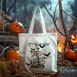 Halloween-Kostüm und Cocktails Verzauberter Wald Tragetasche