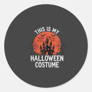 Halloween-Kostüm Vektor-Design eines verlassenen S Runder Aufkleber