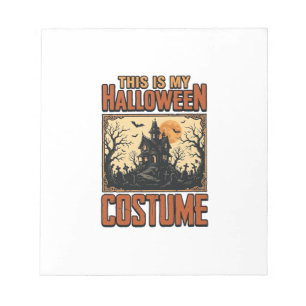 Halloween-Kostüm Verlassenes Haus Vintage-Shirt De Notizblock