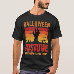 Halloween-Kostüm Zombie-Friedhof Retro-Horror-Desi T-Shirt