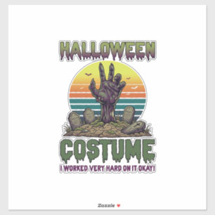 Halloween-Kostüm Zombie-Hand Friedhofs-Grabsteine Aufkleber