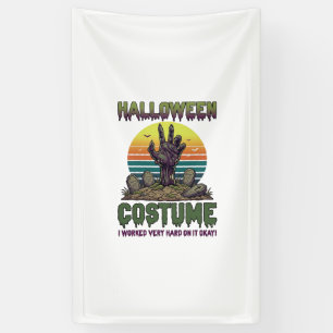 Halloween-Kostüm Zombie-Hand Friedhofs-Grabsteine Banner