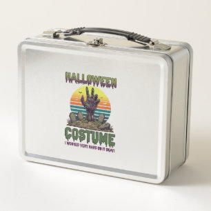 Halloween-Kostüm Zombie-Hand Friedhofs-Grabsteine Metall Brotdose
