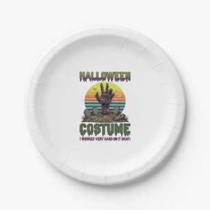 Halloween-Kostüm Zombie-Hand Friedhofs-Grabsteine Pappteller