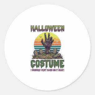 Halloween-Kostüm Zombie-Hand Friedhofs-Grabsteine Runder Aufkleber