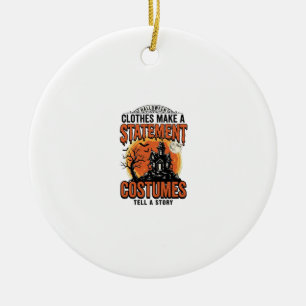 Halloween-Kostümaussage Vintage-Vector-Shirt_1 Keramik Ornament