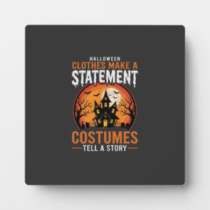 Halloween-Kostüme erzählen eine Geschichte Geister Fotoplatte