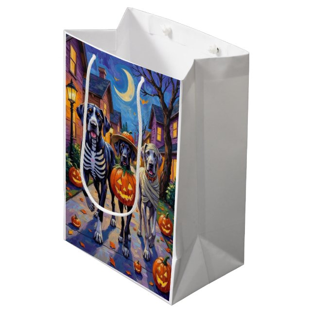 Halloween-Kostüme, großartige Dane-Trick-oder-Trea Mittlere Geschenktüte (Vorderseite Schrägansicht)