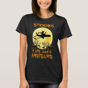 Halloween-Kostüme, Hexenbesen, Flugzeug für Amat T-Shirt