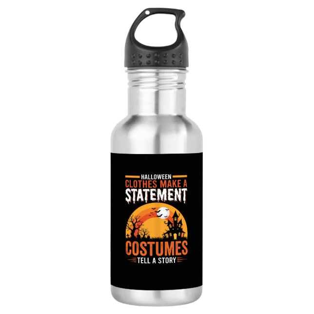Halloween-Kostüme Statement Geisterhaus Design Edelstahlflasche (Vorderseite)