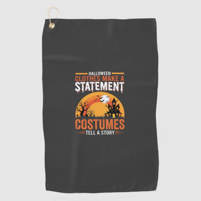 Halloween-Kostüme Statement Spukhaus-Design Golfhandtuch (Vorderseite)